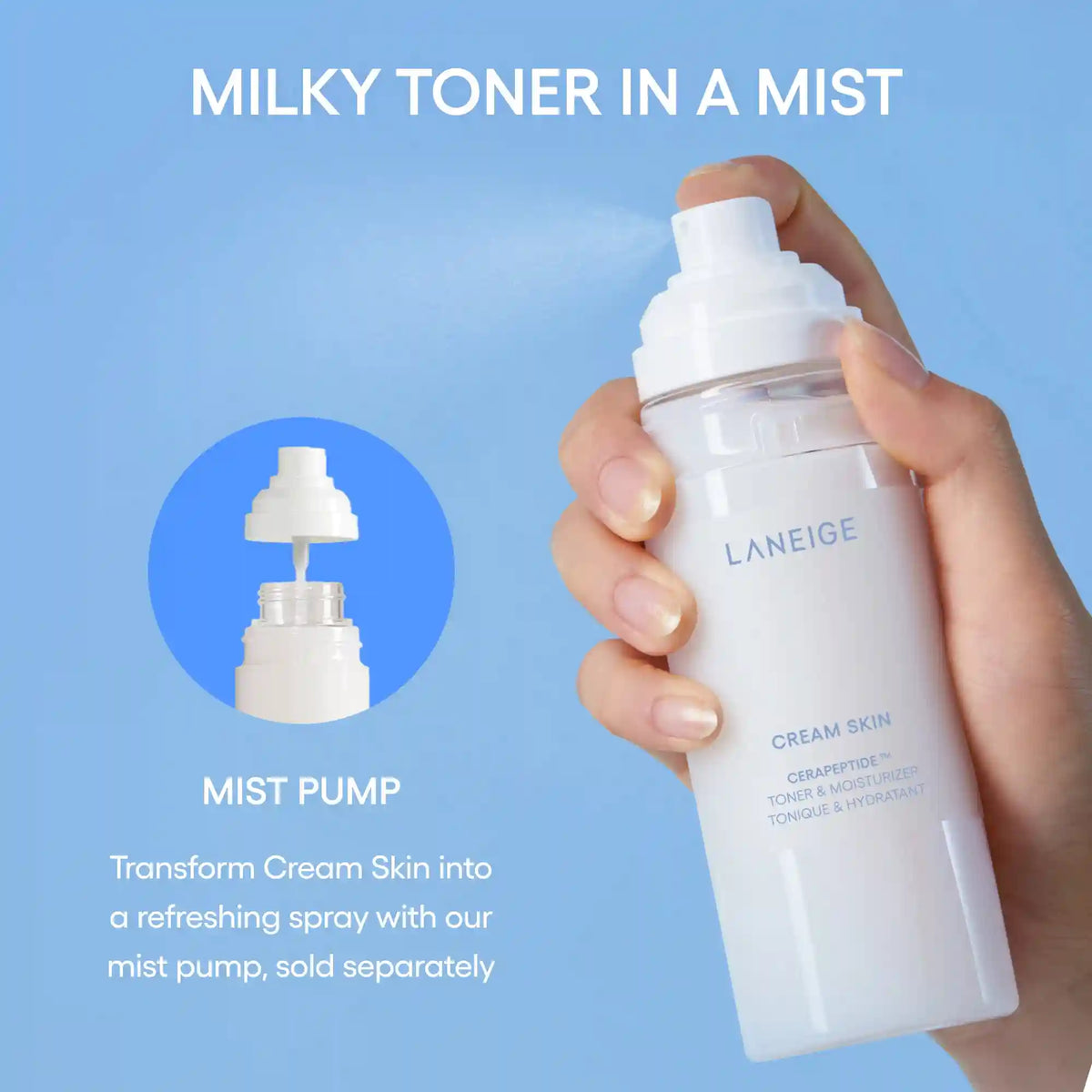 Cream Skin Milky Toner with Ceramides & Peptides for Nourishing Hydration
